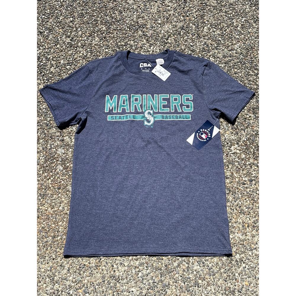 NWT Seattle Mariners Small blue t shirt CSA genuine Baseball Merchandise MLB